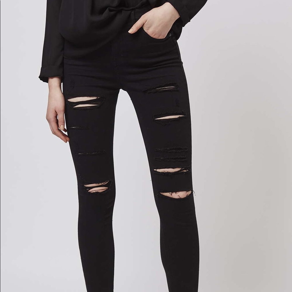 Topshop Jamie Damaged Skinnies